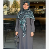 روسری زنانه طرح الا سبز سایز 140 جنس نخ کاستوم سی تو چرخ دوز