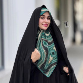 روسری طرح رزین قواره متوسط سایز 110 سانتیمتر جنس نخ کاستوم سیتو