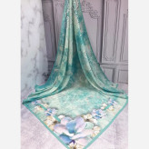 روسری طرح مریم سیتو قواره بزرگ 140 سانتیمتر نخ کاستوم چرخ دوز