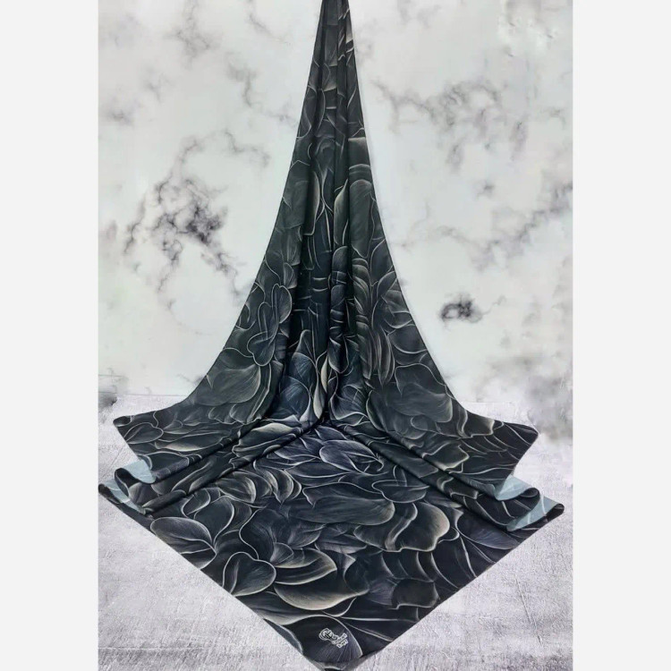 روسری زنانه طرح الا سبز سایز 140 جنس نخ کاستوم سی تو چرخ دوز