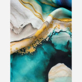 روسری طرح لارا سایز 140 جنس نخ کاستوم سیتو سبزآبی