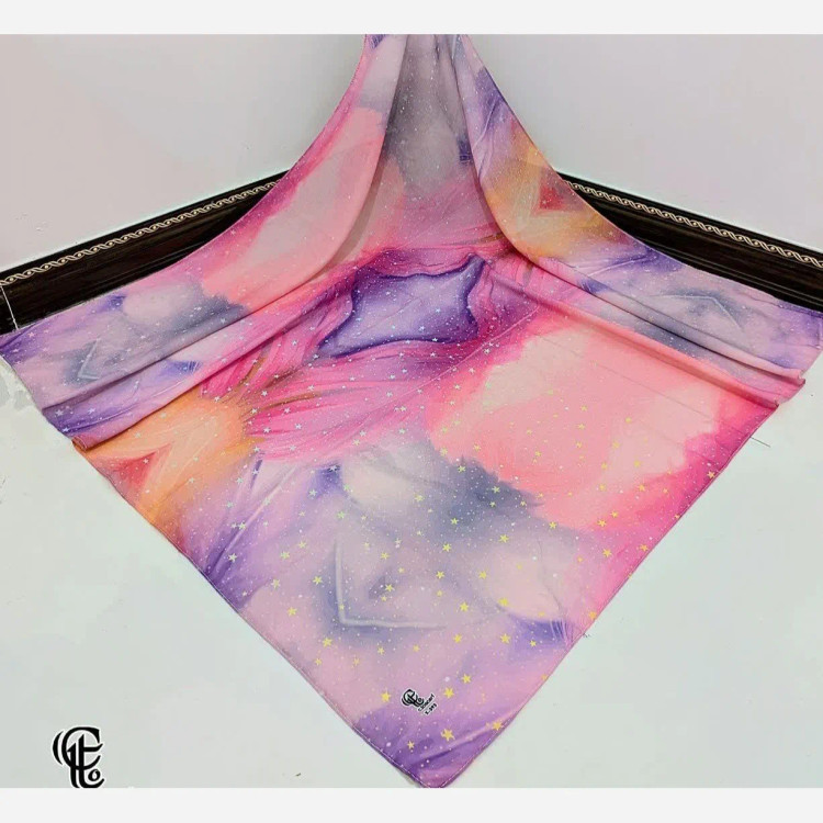 روسری طرح شادی جنس نخ کاستوم سیتو سایز متوسط چرخ دوز