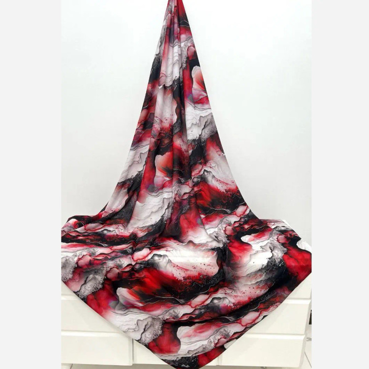 روسری طرح لارا سایز 140 جنس نخ کاستوم سیتو سبزآبی