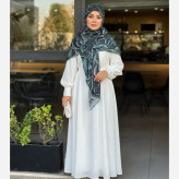 روسری زنانه طرح الا سبز سایز 140 جنس نخ کاستوم سی تو چرخ دوز