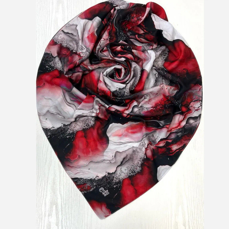 روسری طرح لارا سایز 140 جنس نخ کاستوم سیتو سبزآبی