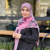 روسری طرح هما سایز 140 جنس نخ کاستوم سیتو چرخ دوز