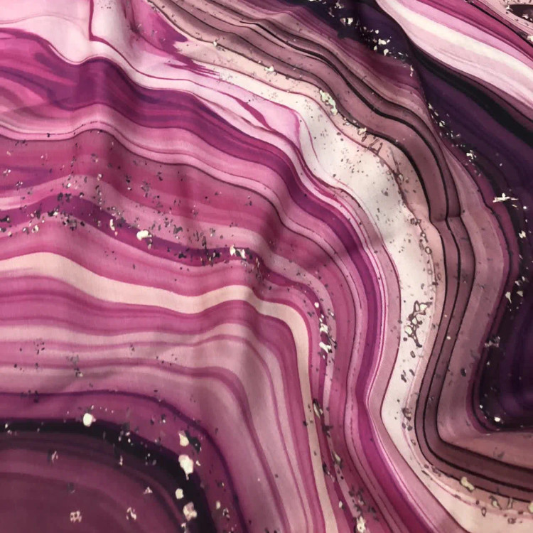 روسری طرح رزین قواره متوسط سایز 110 سانتیمتر جنس نخ کاستوم سیتو