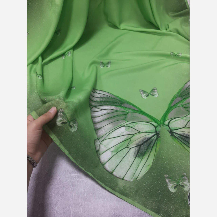 روسری نخی طرح تینا قواره بزرگ 140 سانتیمتر چرخدوز لیز نیست