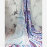 روسری طرح کهکشانی هاله بنفش آبی سایز 140 جنس نخ کاستوم