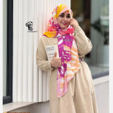 روسری طرح روشا نخ کاستوم سیتو سایز بزرگ چرخ دوز