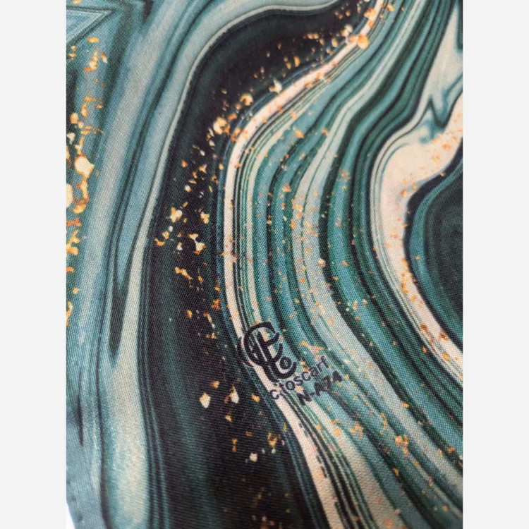 روسری طرح رزین قواره متوسط سایز 110 سانتیمتر جنس نخ کاستوم سیتو