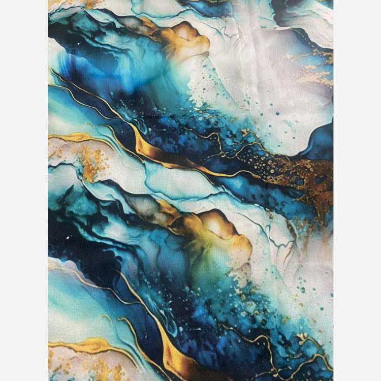 روسری طرح لارا سایز 140 جنس نخ کاستوم سیتو سبزآبی