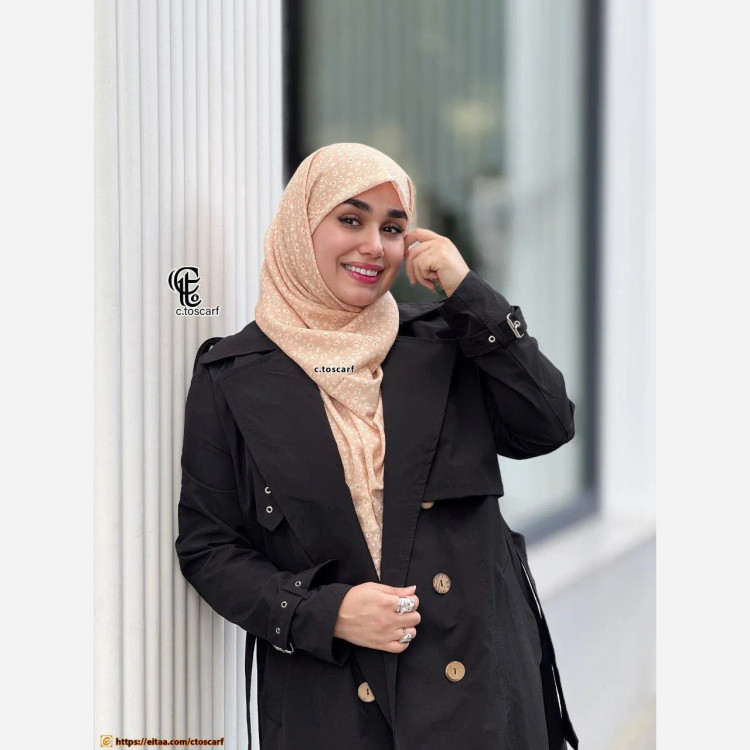 روسری طرح صوفیا سیتو جنس نخ کاستوم سیتو چرخ دوز متوسط