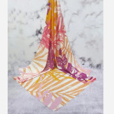 روسری طرح روشا نخ کاستوم سیتو سایز بزرگ چرخ دوز