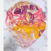 روسری طرح روشا نخ کاستوم سیتو سایز بزرگ چرخ دوز