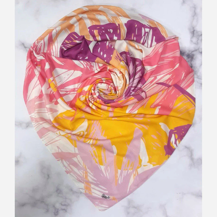 روسری طرح روشا نخ کاستوم سیتو سایز بزرگ چرخ دوز