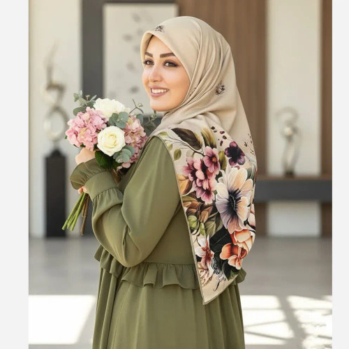 روسری خورشید قواره بزرگ 140 سانتیمتر نخ کاستوم سیتو رنگ خاص و فوقالعاده زیبا