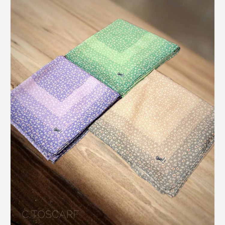 روسری طرح صوفیا سیتو جنس نخ کاستوم سیتو چرخ دوز متوسط