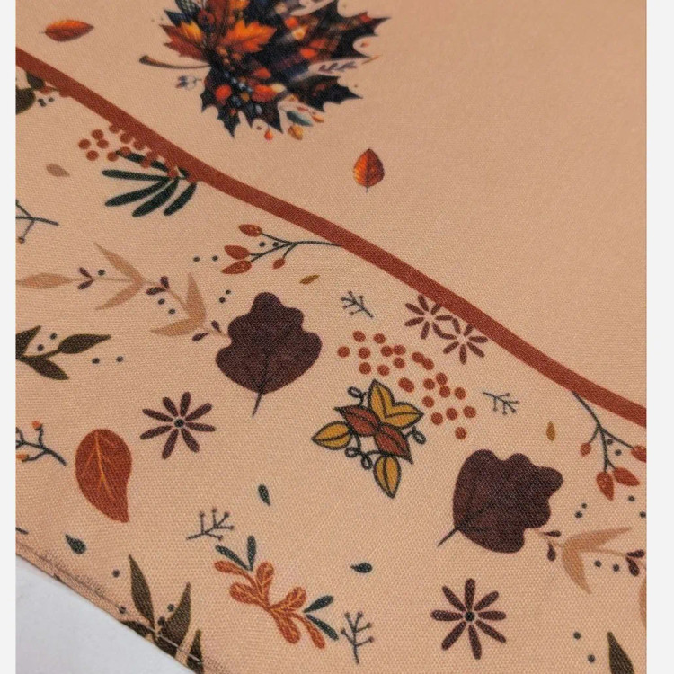 روسری زنانه طرح پانیذ حاشیه ظریف نسکافه ای جنس نخ کاستوم سیتو متوسط