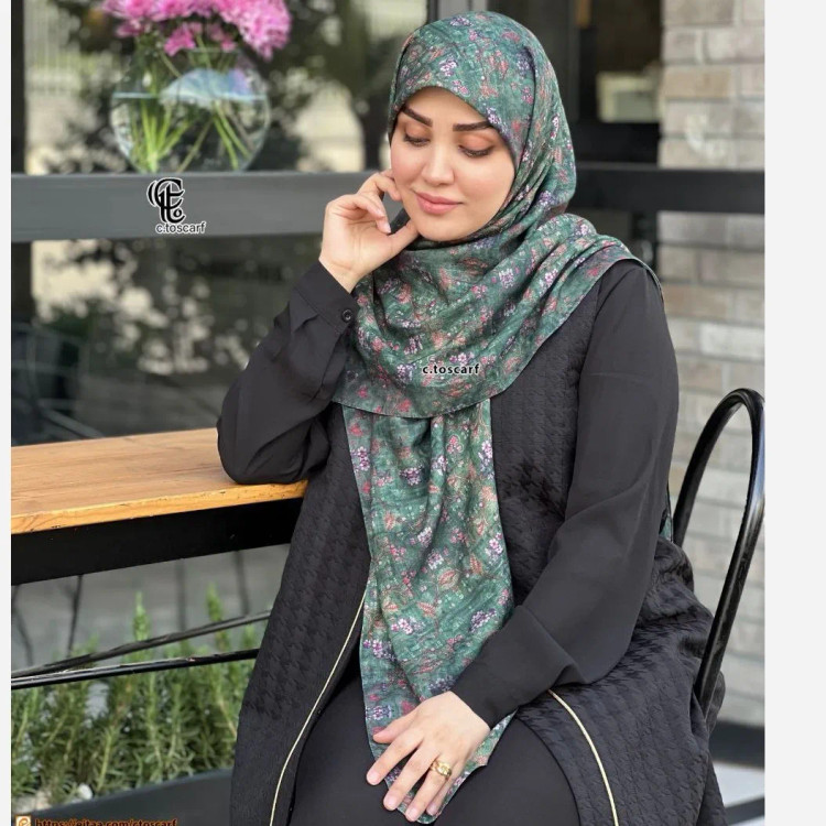 روسری نخ کاستوم طرح گلشن