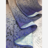 شال و روسری ساده زنانه طوسی با حاشیه سرمه ای روشن شیک