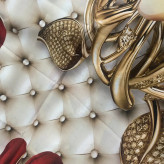 روسری نخی طرح شقایق قواره بزرگ 140 سانتیمتر سه بعدی مجلسی خوش رنگ