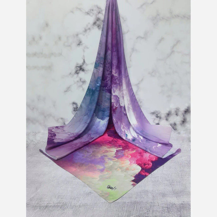 روسری طرح ابر سیتو نخی سایز 140 | خاص و شیک