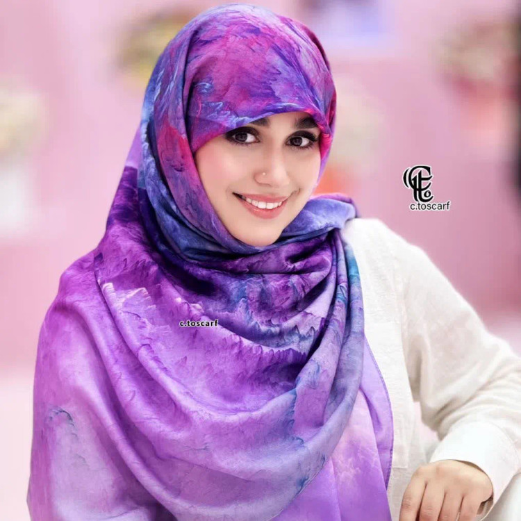 روسری طرح ابر سیتو نخی سایز 140 | خاص و شیک