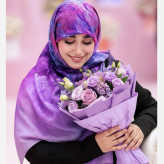 روسری طرح ابر سیتو نخی سایز 140 | خاص و شیک