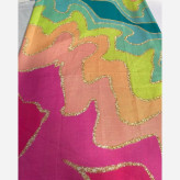 روسری طرح درسا قواره متوسط رنگ شاد و روشن