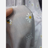 روسری طرح قاصدک زمینه طوسی قواره بزرگ 140 سانتیمتر جنس نخ کاستوم سیتو