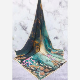 روسری طرح گیتی زنانه قواره بزرگ 140 سانتیمتر نخ کاستوم سیتو لیز نیست