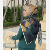 روسری طرح گیتی زنانه قواره بزرگ 140 سانتیمتر نخ کاستوم سیتو لیز نیست