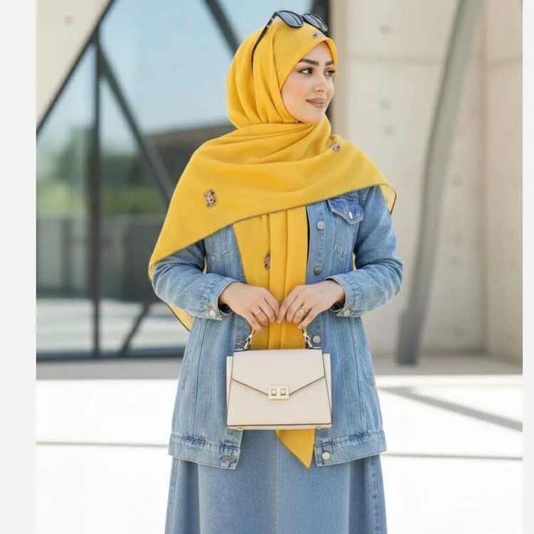 روسری خورشید قواره بزرگ 140 سانتیمتر نخ کاستوم سیتو رنگ خاص و فوقالعاده زیبا