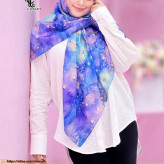 روسری طرح ساحل سیتو نخی سایز 140 کاستوم چرخ دوز