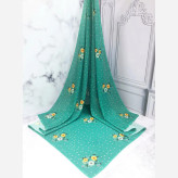 روسری طرح پونه تیره قواره بزرگ 140 سانتیمتر نخ کاستوم سیتو