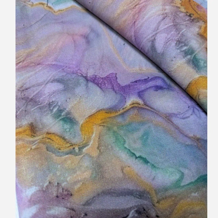 روسری طرح نازلی زنانه قواره بزرگ دور چرخ دوز مزونی رنگ ملیح شاد