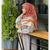 روسری نخی طرح گل سایز 140 چرخ دوز