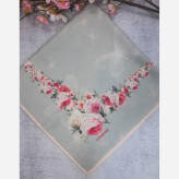 روسری نخی طرح مشکات قواره بزرگ 140 سانتیمتر، ساده و لیز نیست