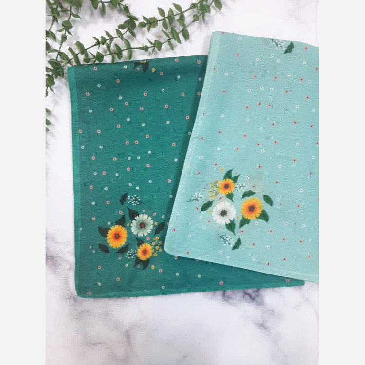 روسری طرح پونه تیره قواره بزرگ 140 سانتیمتر نخ کاستوم سیتو