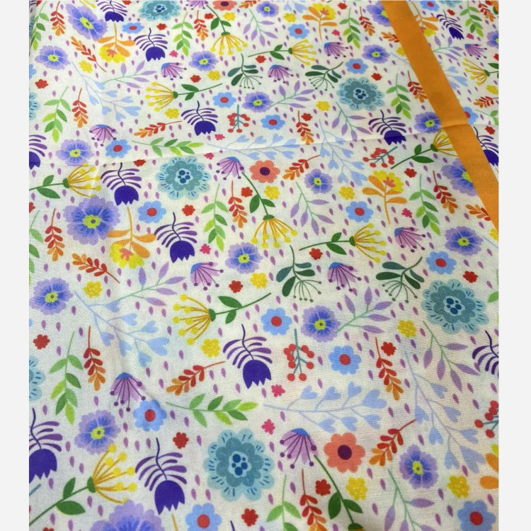 روسری نخی قواره بزرگ طرح گلدخت 140 سانتیمتر بهاری تابستانی