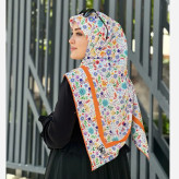 روسری نخی قواره بزرگ طرح گلدخت 140 سانتیمتر بهاری تابستانی