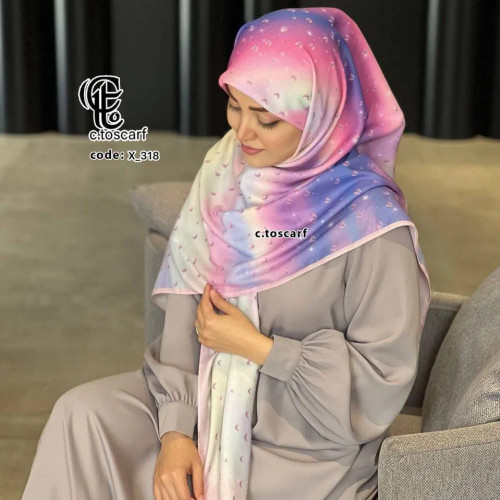 روسری نخی طرح رویا قواره بزرگ 140 سانتیمتر چرخدوز سیتو