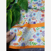 روسری نخی قواره بزرگ طرح گلدخت 140 سانتیمتر بهاری تابستانی