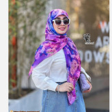 روسری نخی کاستوم طرح ماندانا قواره 140 ست مادر و دختر