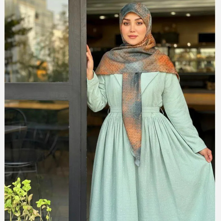 روسری طرح طوبی سایز 140 رنگ سال 2026 آجری و تال نخ کاستوم سیتو