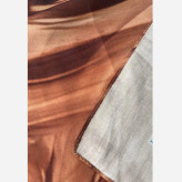 روسری طرح کهربا سایز 140 نخی کاستوم سیتو چرخدوز قهوهای لاکچری