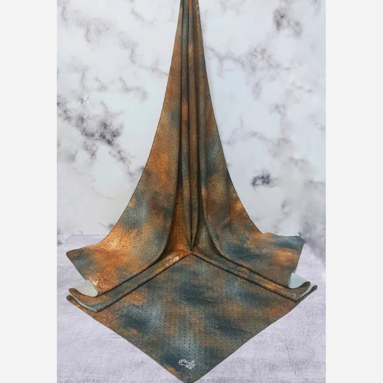 روسری طرح طوبی سایز 140 رنگ سال 2026 آجری و تال نخ کاستوم سیتو