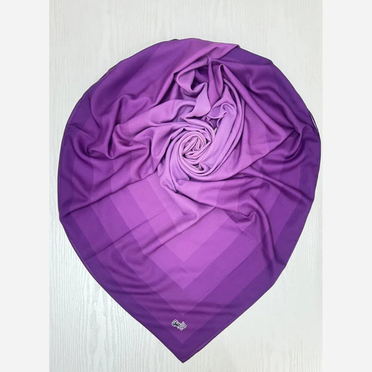 روسری طرح طیفی پلهای سایز 140 نخ کاستوم سیتو چرخ دوز