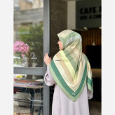 روسری طرح طیفی پلهای سایز 140 نخ کاستوم سیتو چرخ دوز